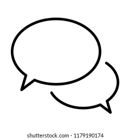 Chat bubble. Conversation. Messages. Flat icon for apps and websites. Thin line icon isolated on white background.