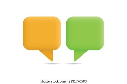 Chat bubble designs icon. Talk icons colorful. Creative 3D vector illustration