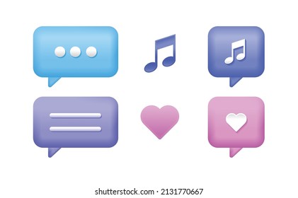 Chat bubble designs icon. Talk icons colorful. Creative 3D vector illustration