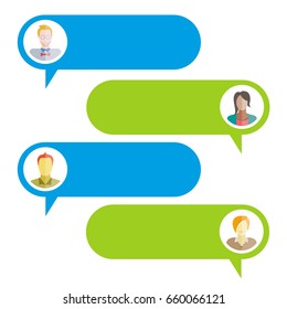 chat bubble, chat dialog on white background