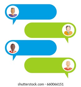 chat bubble, chat dialog on white background