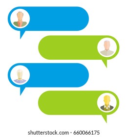 chat bubble, chat dialog on white background