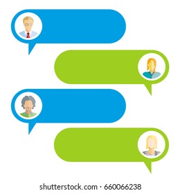 chat bubble, chat dialog on white background