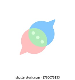 Chat bubble, discussion, knowledge icon. Simple color vector elements of knowledge icons for ui and ux, website or mobile application