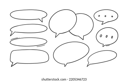 Chat Bubble Doodle Vector Illustration