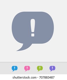 Chat Bubble & Exclamation - Granite Icons. A professional, pixel-perfect icon. 
