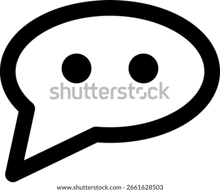 Chat Bubble with Eyes Icon - Communication Symbol