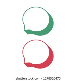 Chat bubble flat design vector illustration