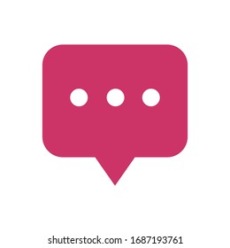 Chat Bubble Flat Icon Illustration