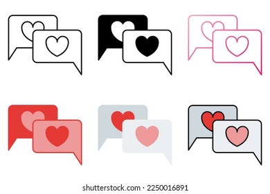 Chat Bubble in flat style isolated