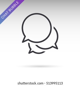 chat bubble flat vector icon