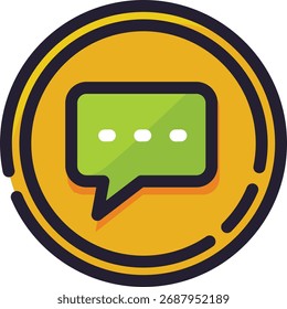 Chat bubble graphic for online communication designs. Ideal for web development, chat apps, social media platforms, and digital marketing projects.