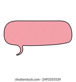chat bubble halftone hand drawn color vector illustration