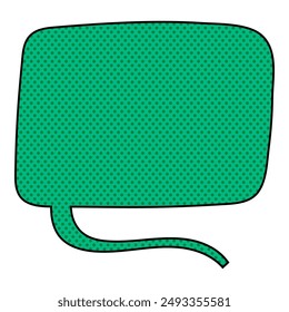 chat bubble halftone hand drawn color vector illustration