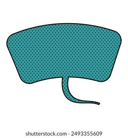 chat bubble halftone hand drawn color vector illustration
