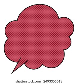 chat bubble halftone hand drawn color vector illustration
