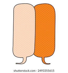 chat bubble halftone hand drawn color vector illustration