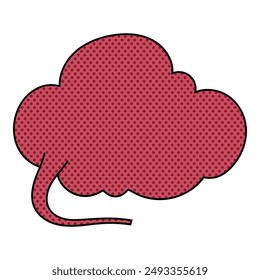 chat bubble halftone hand drawn color vector illustration