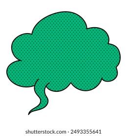 chat bubble halftone hand drawn color vector illustration