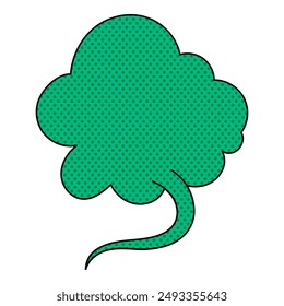chat bubble halftone hand drawn color vector illustration