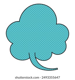Chat Bubble Halbton Handgezeichnete Farbe Vektorillustration