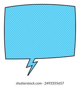 chat bubble halftone hand drawn color vector illustration