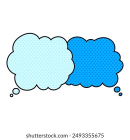 chat bubble halftone hand drawn color vector illustration