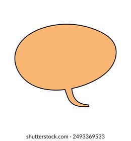 chat bubble hand drawn color vector illustration
