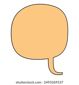 chat bubble hand drawn color vector illustration