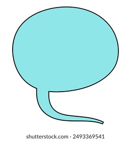 chat bubble hand drawn color vector illustration