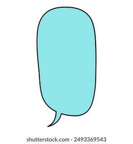 chat bubble hand drawn color vector illustration