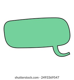 chat bubble hand drawn color vector illustration