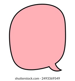 Ilustración vectorial de color dibujado a mano de burbuja de chat