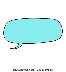 chat bubble hand drawn color vector illustration
