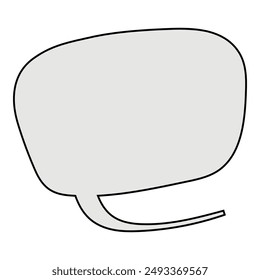 chat bubble hand drawn color vector illustration