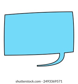 chat bubble hand drawn color vector illustration