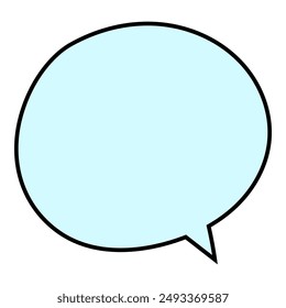 chat bubble hand drawn color vector illustration