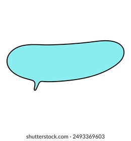 chat bubble hand drawn color vector illustration