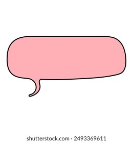 Chat Bubble Handgezeichnete Farbe Vektorillustration