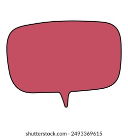 chat bubble hand drawn color vector illustration