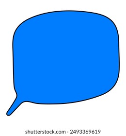 chat bubble hand drawn color vector illustration