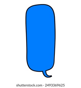chat bubble hand drawn color vector illustration