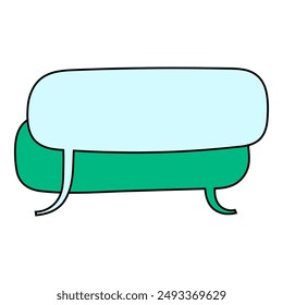 chat bubble hand drawn color vector illustration