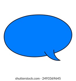 chat bubble hand drawn color vector illustration