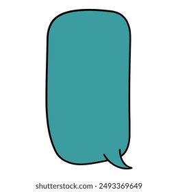 chat bubble hand drawn color vector illustration