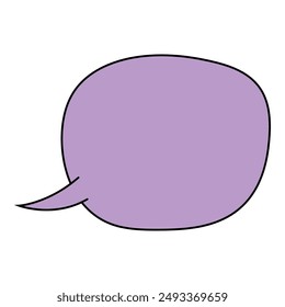 chat bubble hand drawn color vector illustration