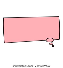 chat bubble hand drawn color vector illustration