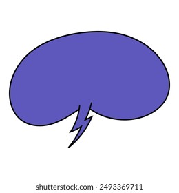 chat bubble hand drawn color vector illustration