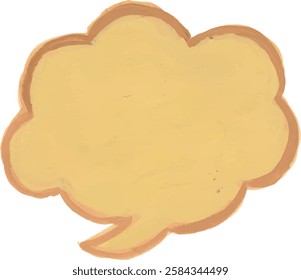 Chat bubble hand drawn watercolour clipart with isolated white background	