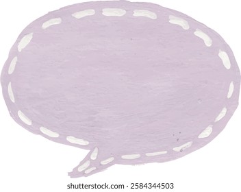 Chat bubble hand drawn watercolour clipart with isolated white background	